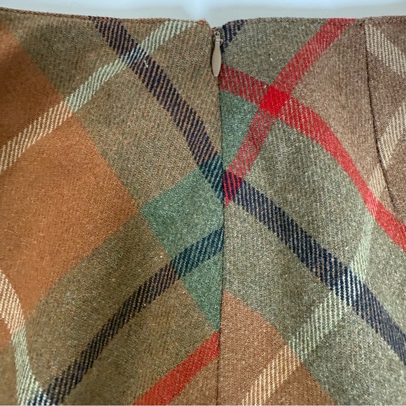 Vintage Ann Taylor Skirt Womens 10 Wool Blend Plaid Academia Preppy Career EUC - Picture 9 of 9